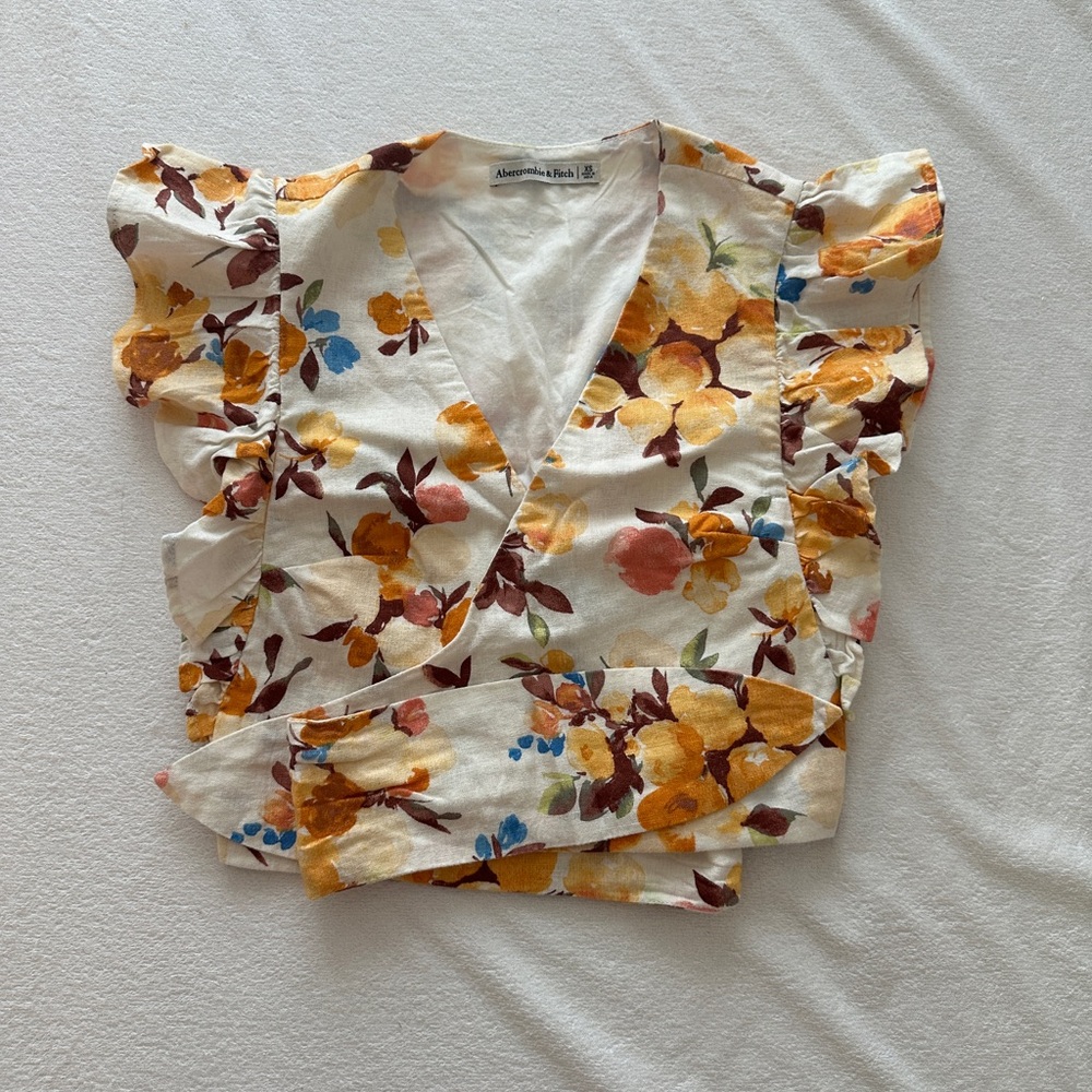 Floral Wrap Top